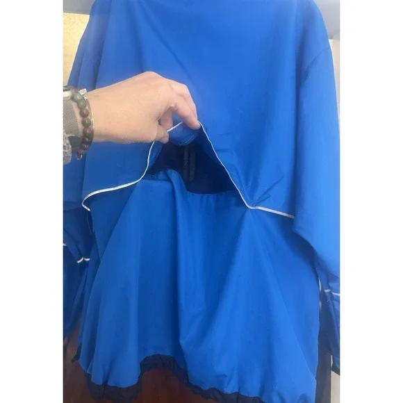 Nike Pullover Athletic Royal Blue & Black Windbreaker 1/2 zip. Poly. Mens. XL - Picture 4 of 11